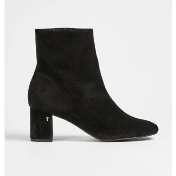 NEW! Ted Baker Neomie Ankle Boots Suede Black EU 40 Women’s US 10 - Picture 1 of 5